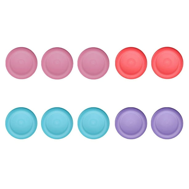 Set de 10 Platos Mainstays Plástico Redondo Colores