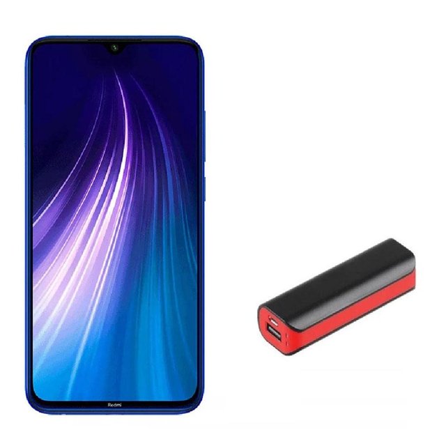 Smartphone Xiaomi Note 8 64 GB Azul Dual Desbloqueado más Batería Portátil
