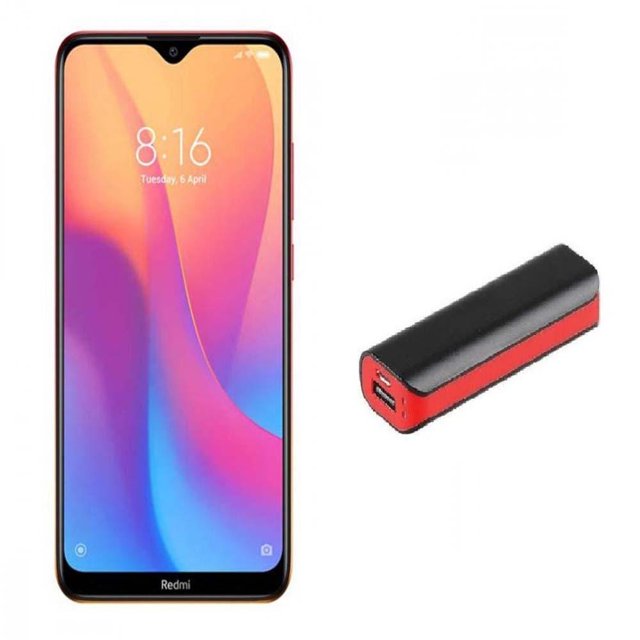 Smartphone Xiaomi Redmi 8A 64 GB Rojo Desbloqueado más Power Bank 2,200 mAh