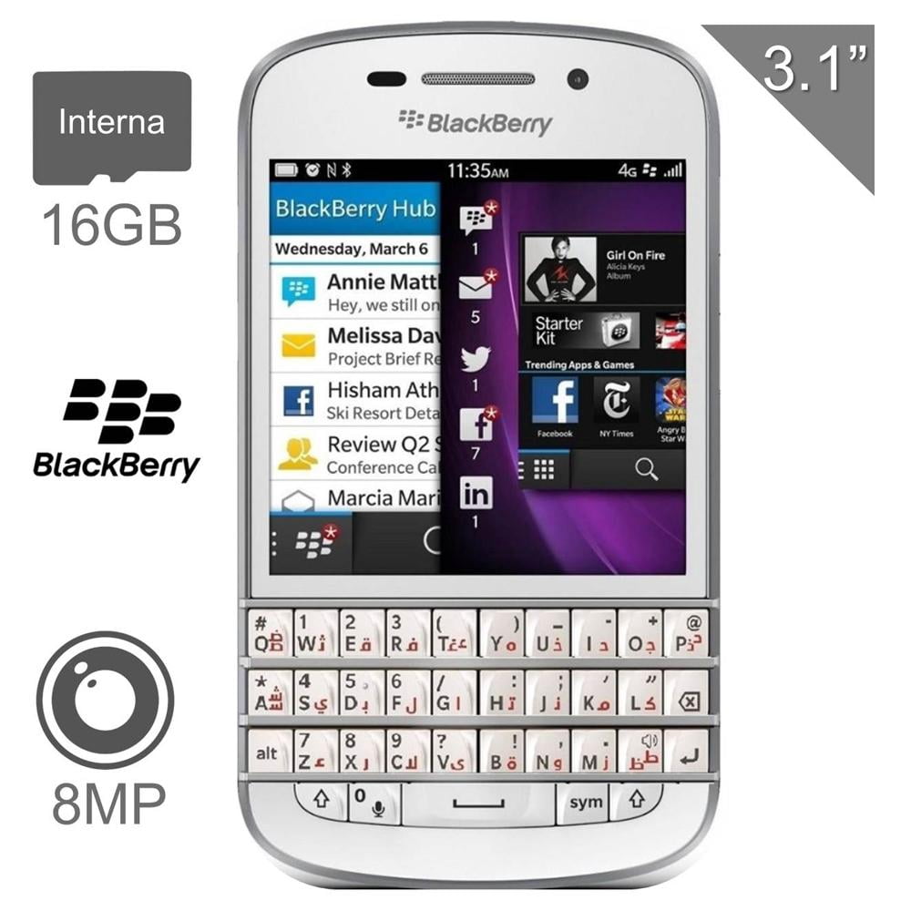 Smartphone BlackBerry Q10 16 GB Blanco | Walmart en línea