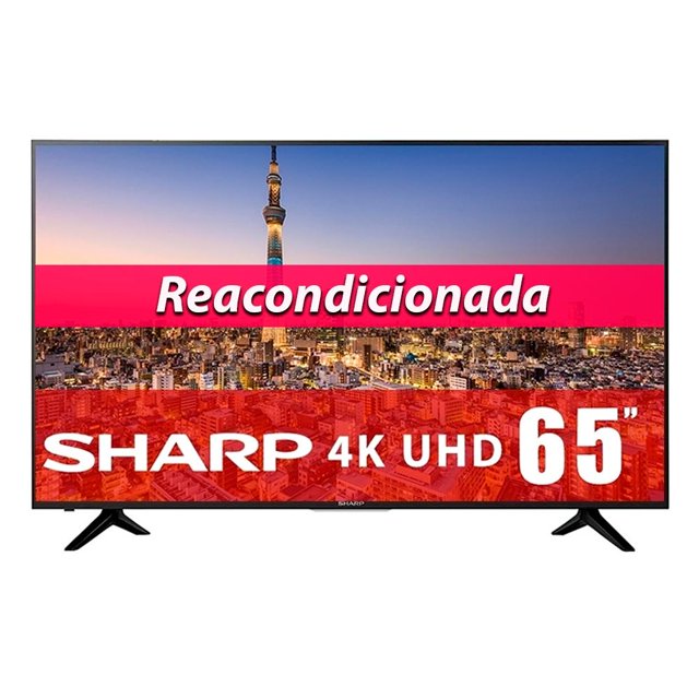 TV SHARP 65 Pulgadas 4K LED LC-65Q6020U Reacondicionada