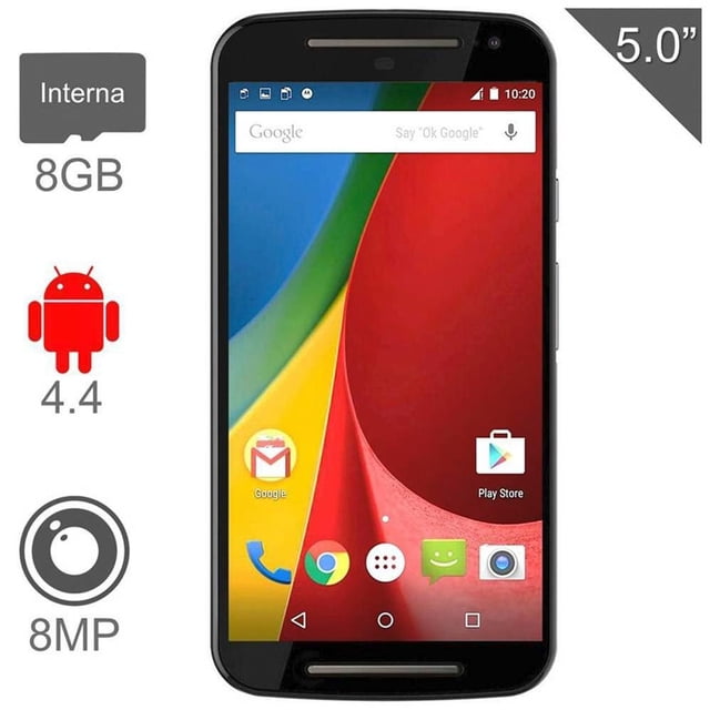 Smartphone Motorola Moto G 2da Generación 8 GB Negro Desbloqueado