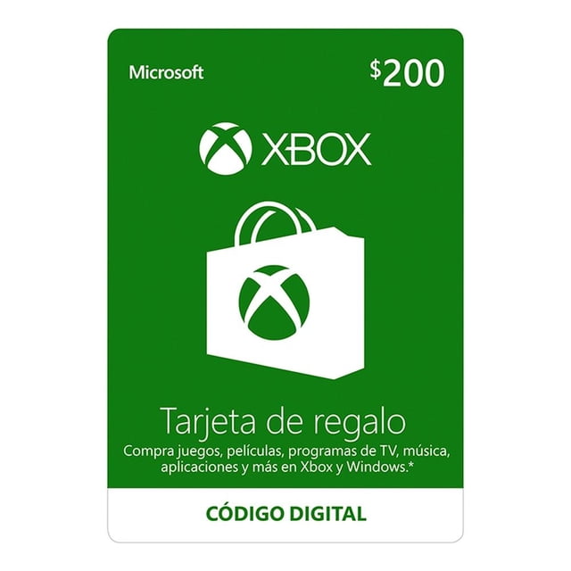 Tarjeta de Regalo Xbox 200 Pesos