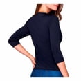 thumbnail image 2 of Blusa Ilusión Talla EG Manga 3/4 Negro, 2 of 3
