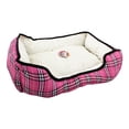 thumbnail image 1 of Cama para perro Bachako Cuadros Rosa, 1 of 2
