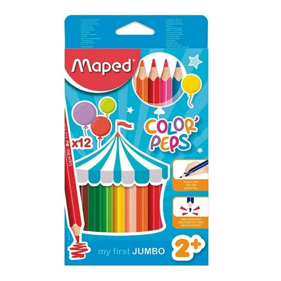 Lápices de colores Maped color peps jumbo 12 pzas
