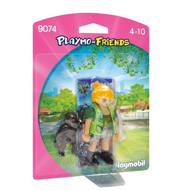 Figura Playmobil Playmofriends cuidadora con bebé gorila 1 pza