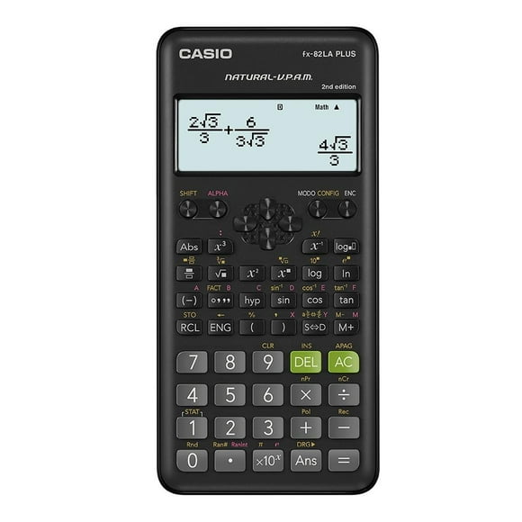 Calculadora Científica Casio FX-82LAPLUS Segunda Edición Negra