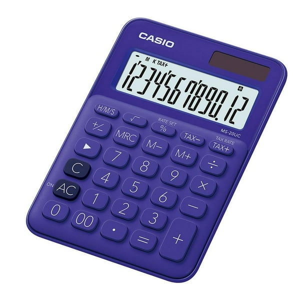 Calculadora de Escritorio Casio My Style MS-20UC-PL-S-EC Morada