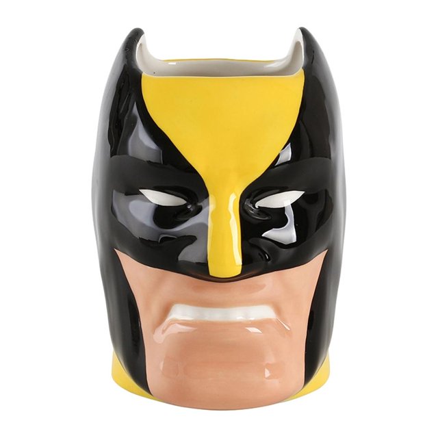 Taza Marvel Wolverine 3D Cerámica Amarillo