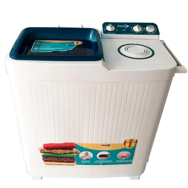 Lavadora Dace 12 Kg 2 Tinas Blanca