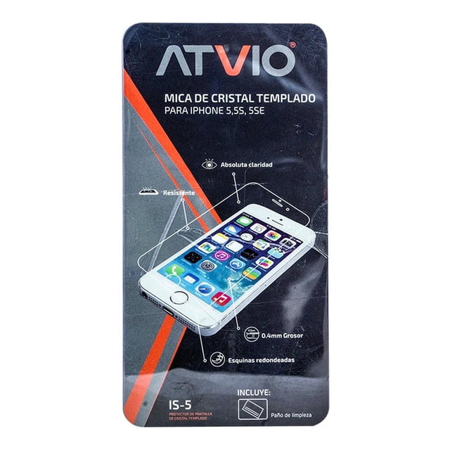 Mica de cristal templado Atvio para Iphone 5, 5 S y 5SE 1 pza