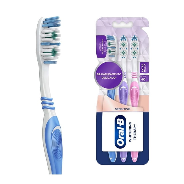 Cepillos de dientes Oral-B Sensitive Whitening therapy extra suave 3 pzas