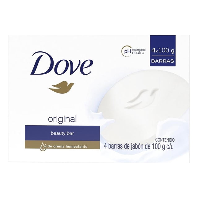 Jabón de tocador Dove original 4 barras de 100 g c/u