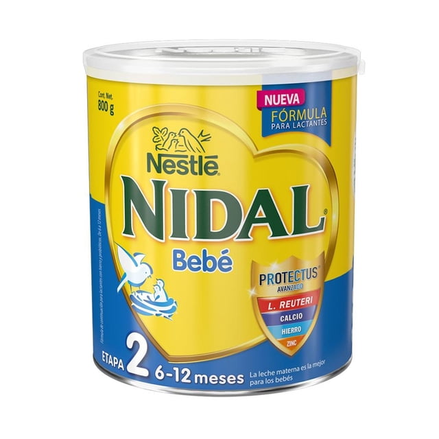 Fórmula para lactantes Nestlé Nidal bebé etapa 2 de 6 a 12 meses 800 g