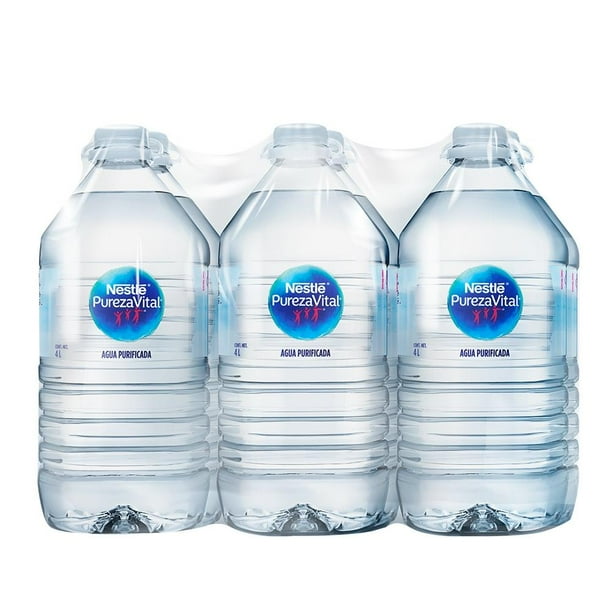 Agua purificada Nestlé Pureza Vital 6 pack de 4L