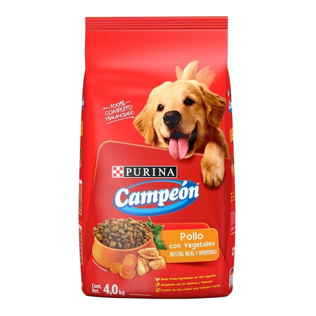Alimento para Perro Campeón Adulto Pollo con Vegetales 4 kg