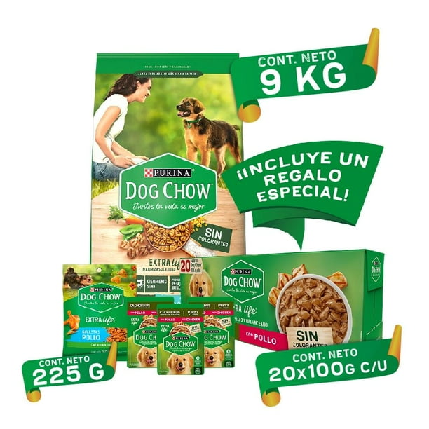 Croqueta para perro Purina Dog Chow Cachorro todos los tamaños carne 10kg bundle