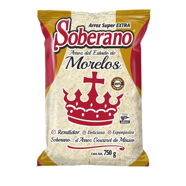 Arroz Soberano del Estado de Morelos Súper Extra 750g
