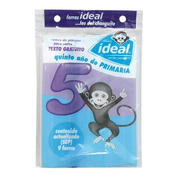 Forros de plástico Ideal quinto año de primaria 9 pzas