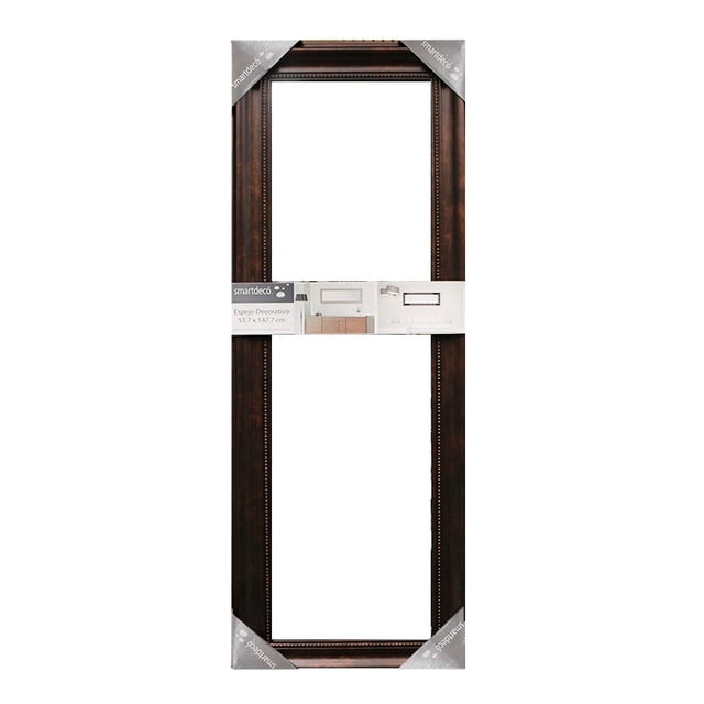 Espejo decorativo Smartdecó marco café 53.7 cm x 147.7 cm 1 pza