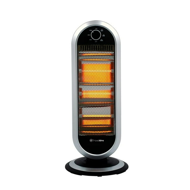 Calefactor Eléctrico de Cuarzo Travel Aire 1200Q Negro