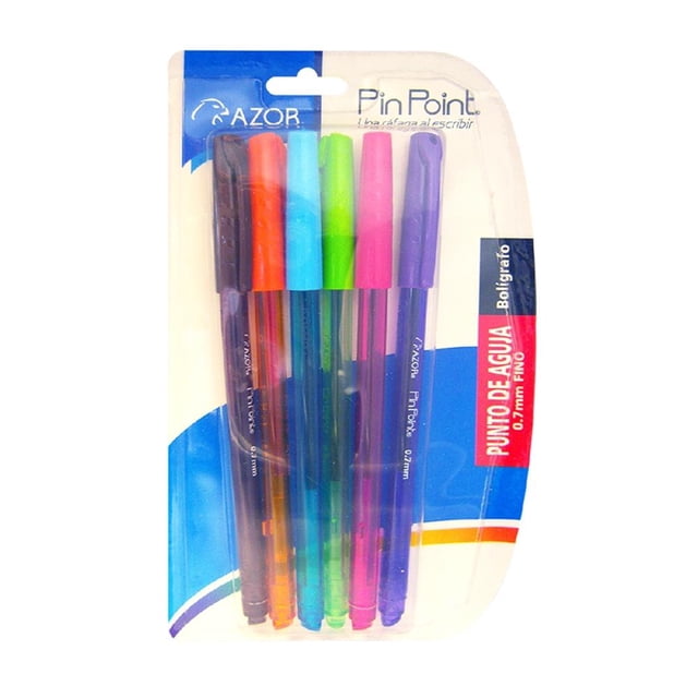 Bolígrafos Azor Pin Point Punto 0.7 mm Surtidos 36 Piezas