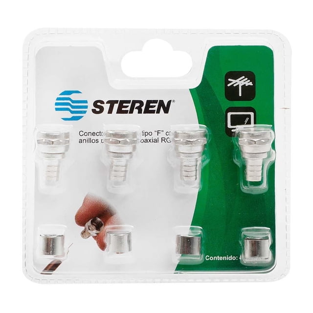 Conectores Macho Steren tipo F para RG-6 modelo 200-0150