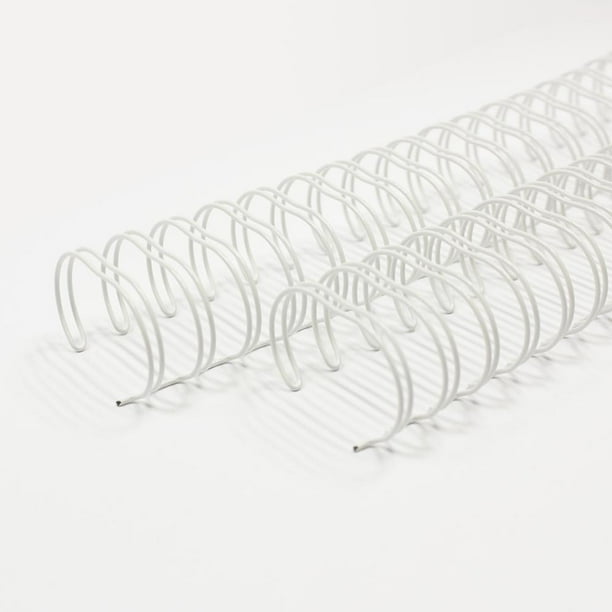 Arillo Metálico GBC Twin Loop 7/16 de Pulgada Blanco 100 Pzas
