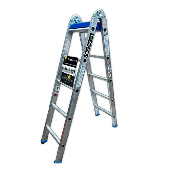 Escalera de aluminio Escalumex 2 Posiciones. Recta y tijera. Altura máxima 3.20 m