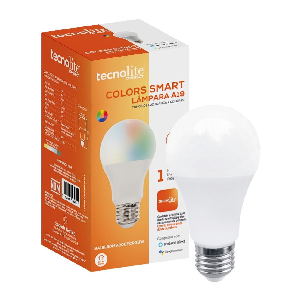 Foco LED Inteligente Tecno Connect Colors Smart 8 Watts Blanco ...