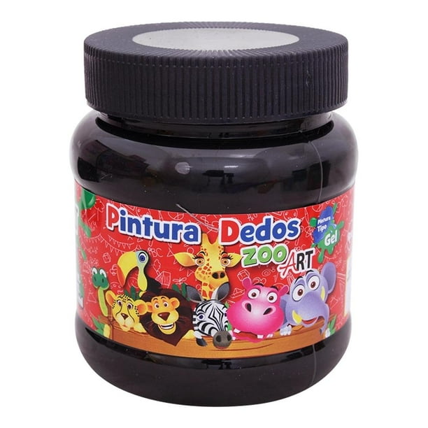 Pintura para dedos Roel zoo art negro 250 ml