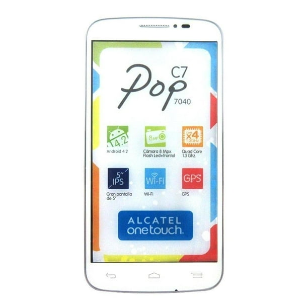 Smartphone Alcatel Pop C7 4GB Blanco Unefon