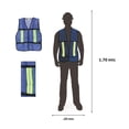 thumbnail image 4 of Chaleco de Seguridad Malla Azul Fluorescente Santul, 4 of 4