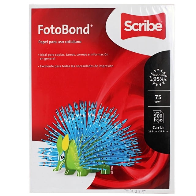 Paquete de hojas tamaño carta Scribe 500 Hojas
