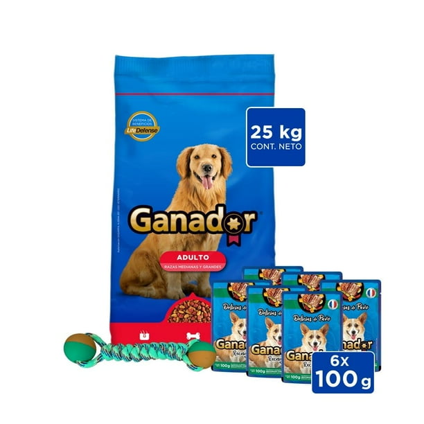 Croqueta para perro Ganador Original adulto 25kg razas medianas y grandes bundle