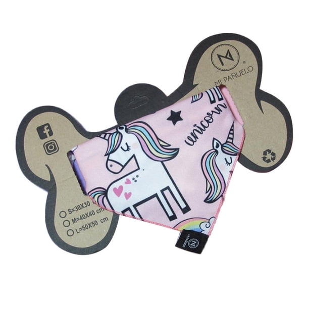 Paliacate para Perro Mi Pañuelo Diseño Unicornio Talla Chica