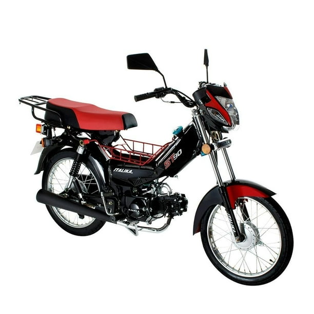 Motocicleta Italika ST 90 Rojo con Negro 2018