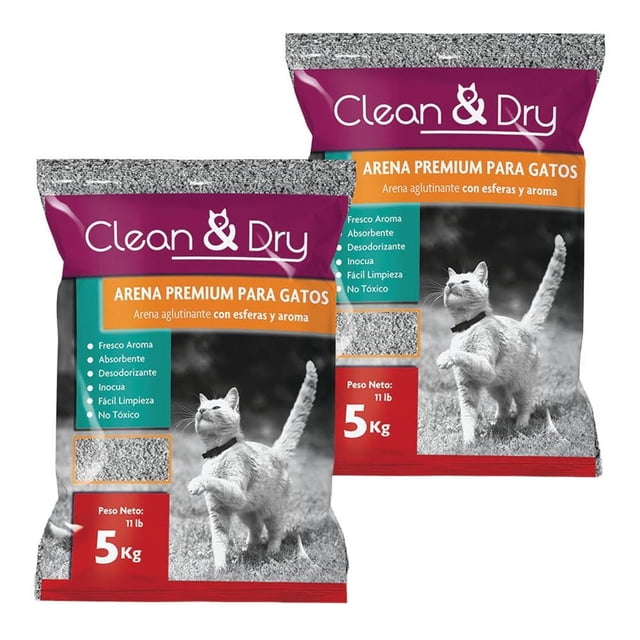 Arena Aglutinante para Gato Clean & Dry con Aroma 10 kg
