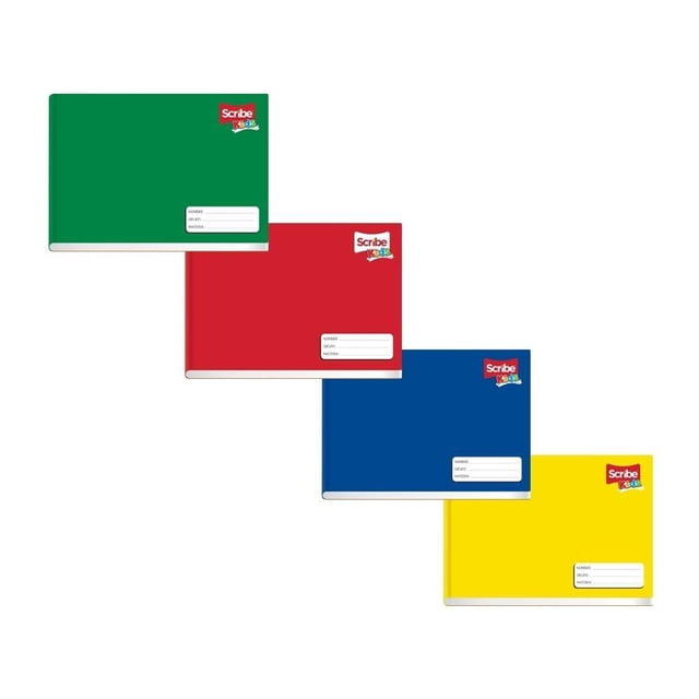Cuaderno Scribe kids forma italiana cuadro grande varios colores 100 hojas 1 pza