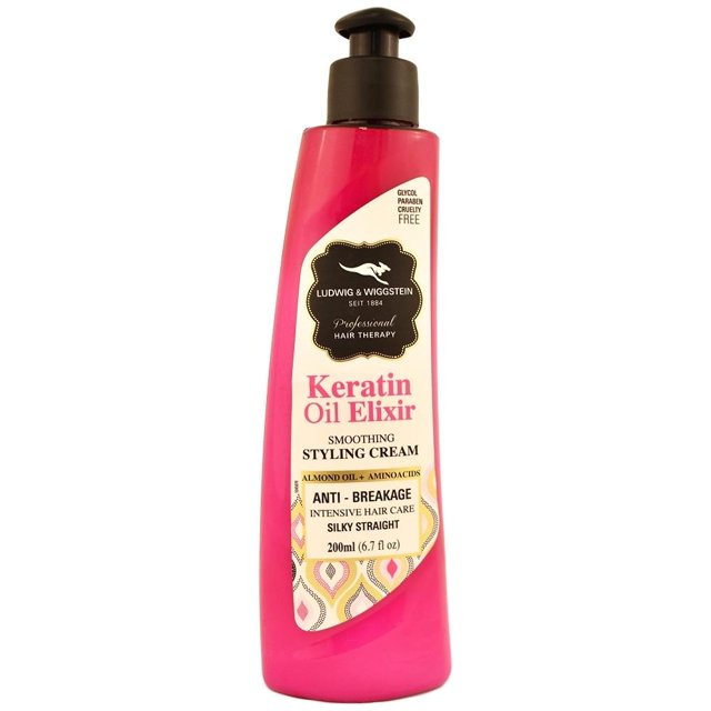 Crema para peinar Ludwig & Wiggstein smoothing keratin oil elixir 200 ml