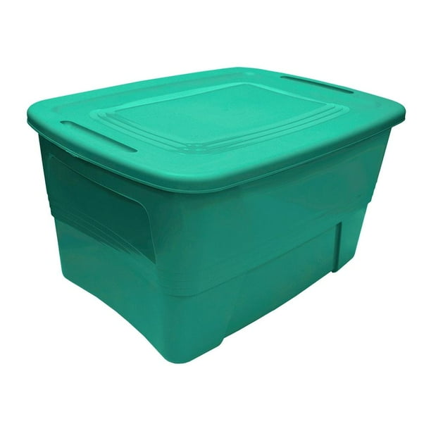 Caja Plastic Trends Atlanta de 72 L Aqua con Tapa