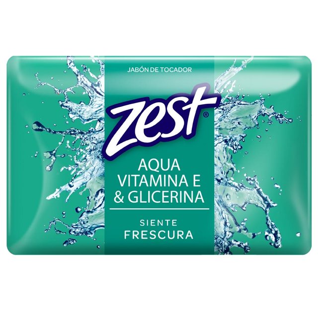 Jabón de tocador Zest aqua vitamina E & glicerina 7 pzas de 100 g c/u
