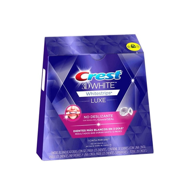 Cintas blanqueadoras Crest 3D White Luxe con gel 28 pzas