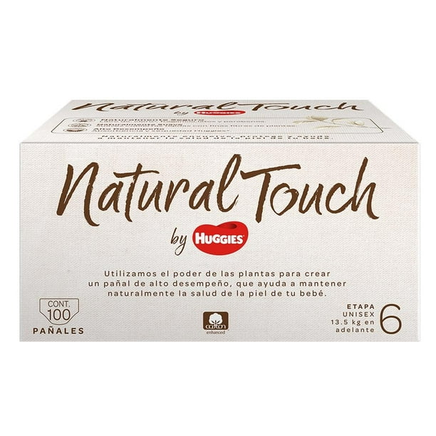 Pañales Natural Touch By Huggies Etapa 6 100 piezas