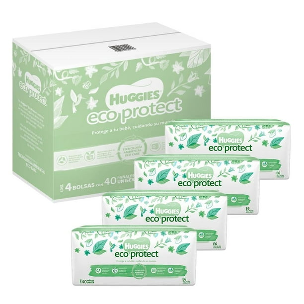 Pañal para Bebé Huggies Eco Protect Etapa 6, 160 piezas