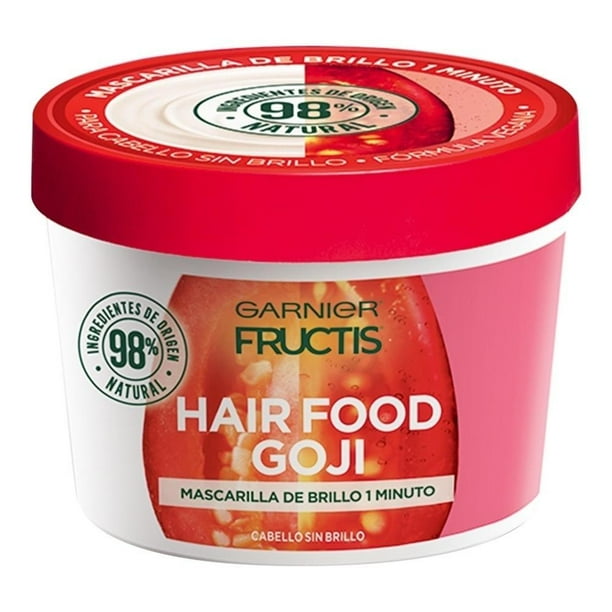 Mascarilla Garnier Fructis hair food goji para cabello sin brillo 350 ml