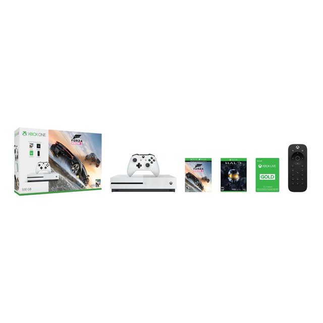 Consola Xbox One S 500 GB más Forza Horizon 3 más Halo MCC más Live Gold 12M más Xbox One Media Remote