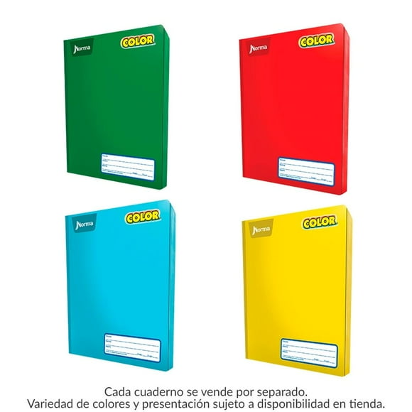 Cuaderno profesional Norma Color cosido doble raya 100 hojas varios colores 1 pza