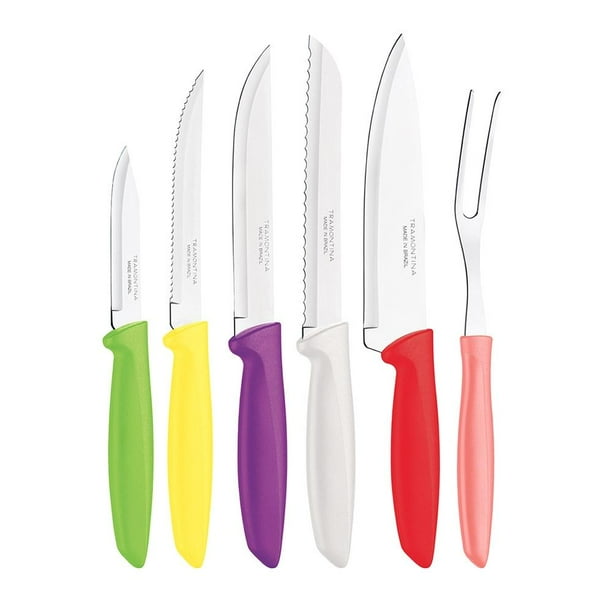 Juego de Cuchillos Tramontina Plenus 6 Piezas Multicolores